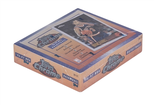 1996-97 Topps Chrome Basketball Factory Sealed Box (20 Packs) - Potential Kobe Bryant Rookie Cards!